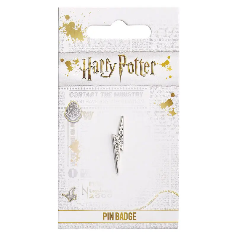 Brosa pin Harry Potter Lightning Bolt cu cristale poza produsului