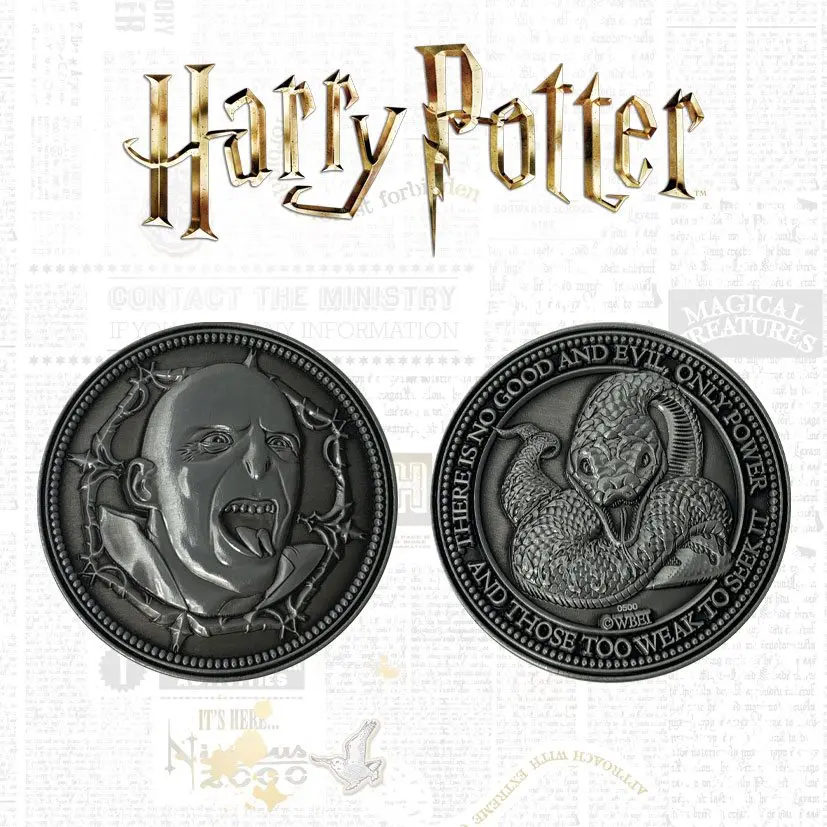 Harry Potter Monedă de colecție Voldemort ediție limitată poza produsului