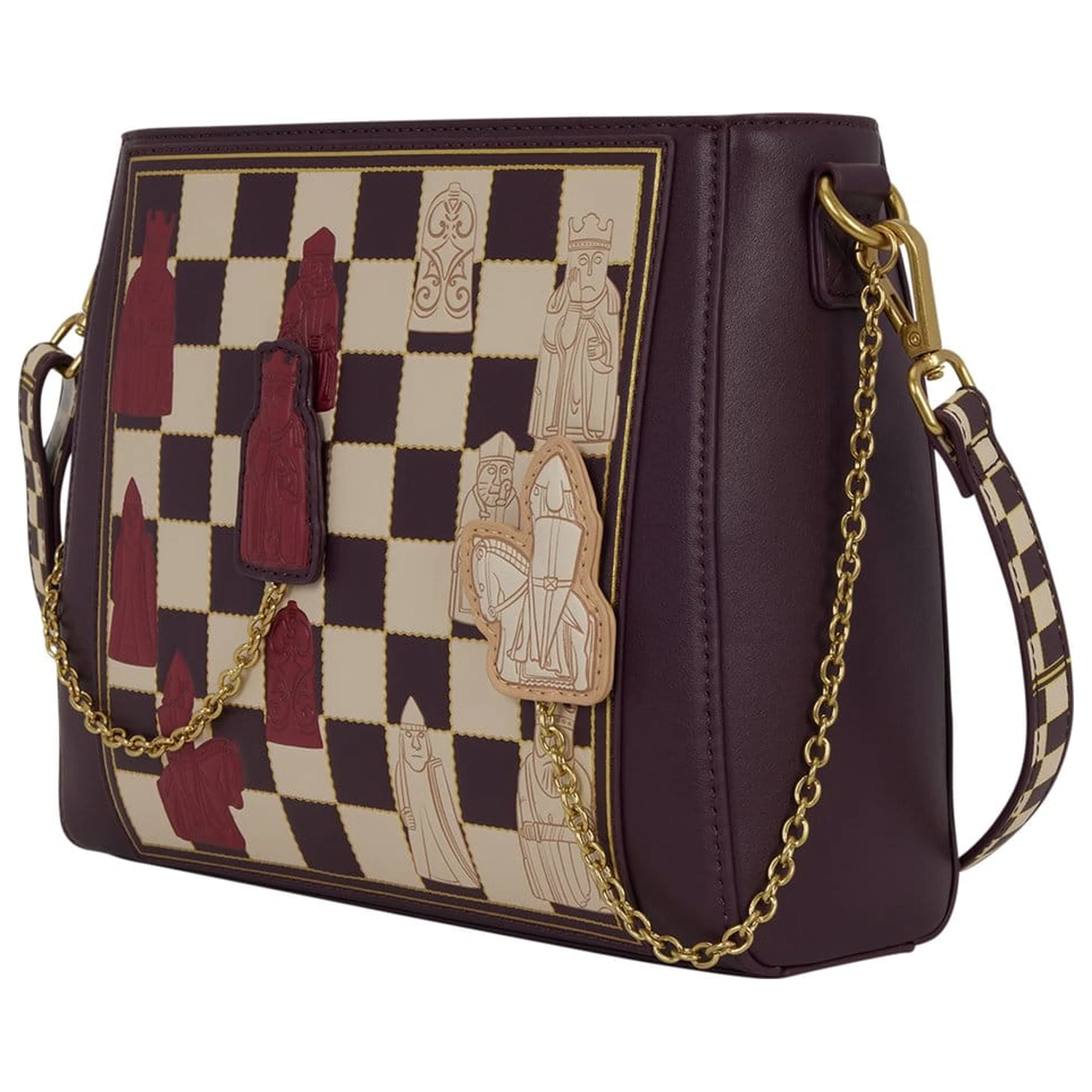 Geanta crossbody Harry Potter by Loungefly Wizard Chess cu piese de joc playable poza produsului