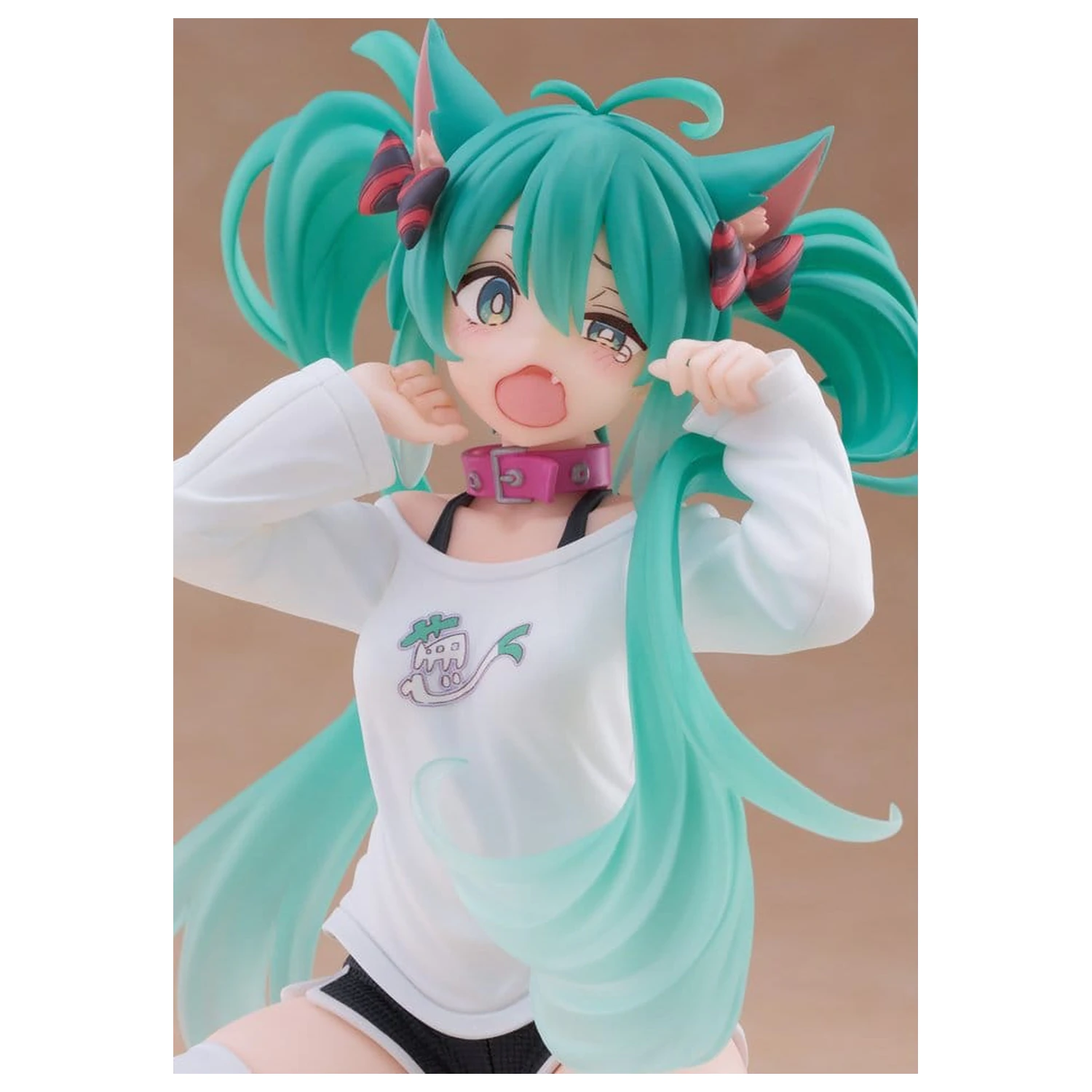 Hatsune Miku Statuie PVC Figurina draguta pentru birou Hatsune Miku Cat Ear T-Shirt Ver. 13 cm poza produsului