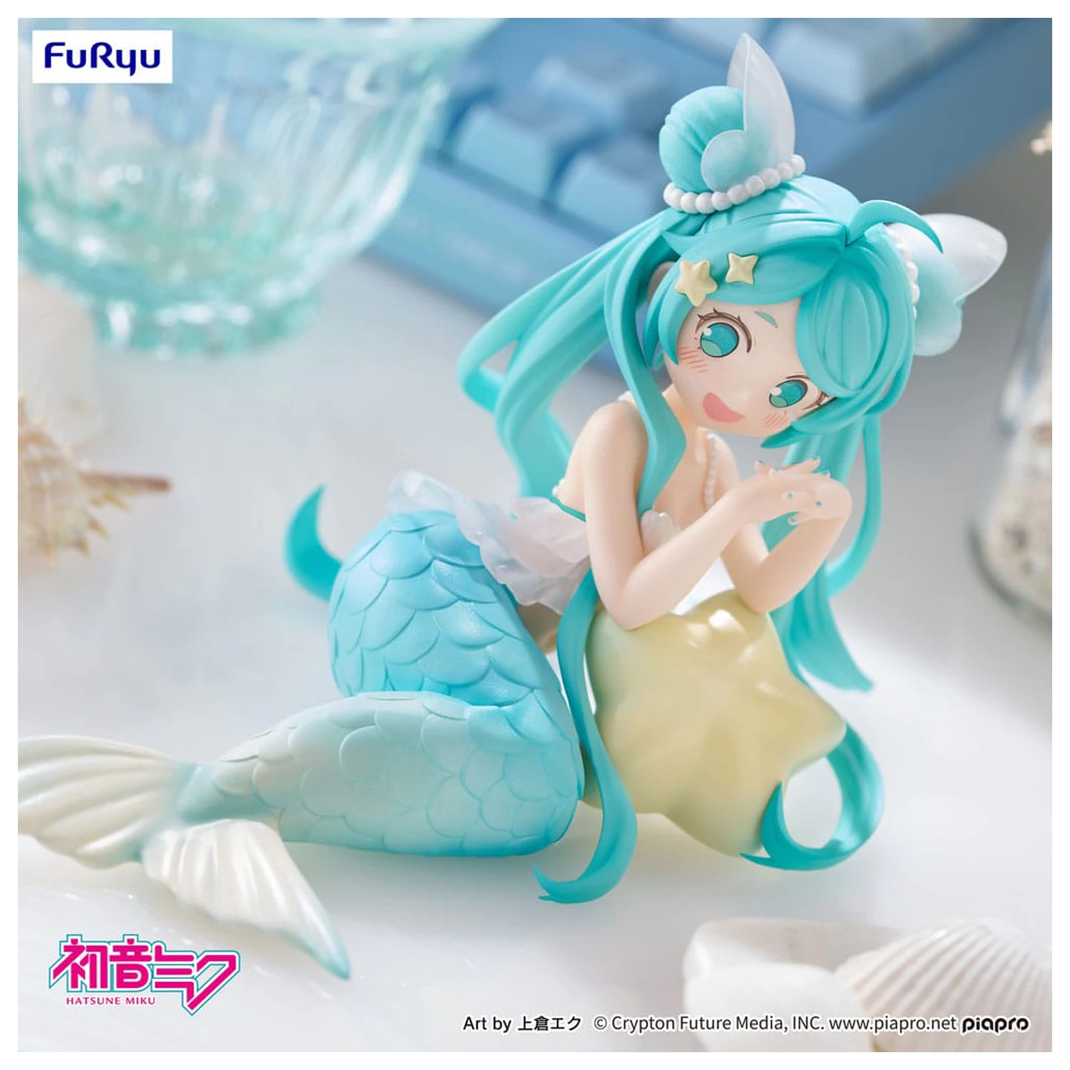 Hatsune Miku Desktop Fairy Statuie PVC Hatsune Miku Mermaid princess Ver. 9 cm poza produsului