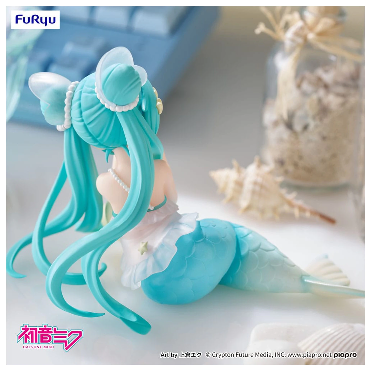 Hatsune Miku Desktop Fairy Statuie PVC Hatsune Miku Mermaid princess Ver. 9 cm poza produsului