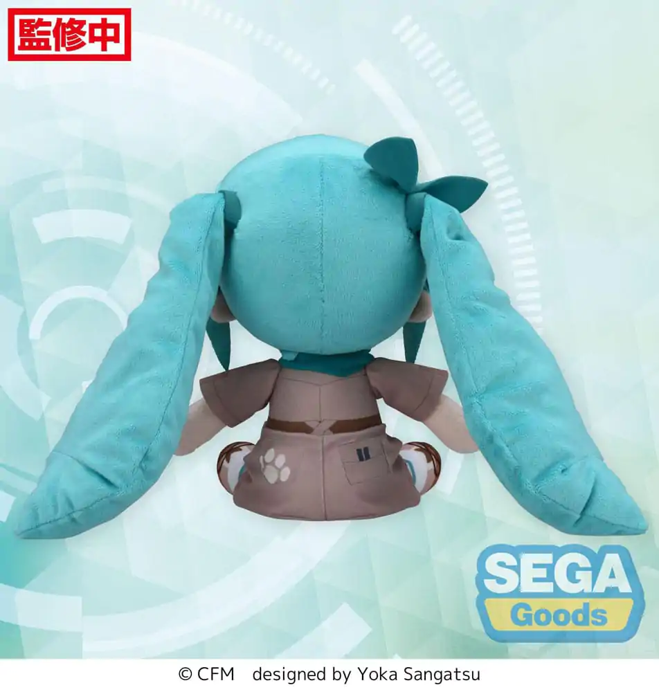 Figurină de pluș mică Hatsune Miku Fuwa Petit Hatsune Miku Going Out Series Zoo Ver. M 22 cm poza produsului