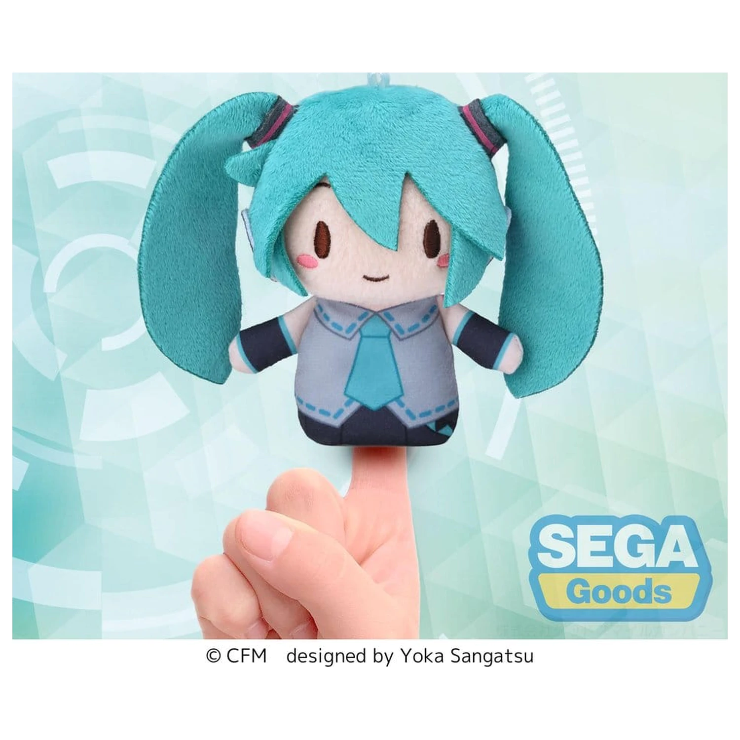 Figurina plus breloc pentru deget Hatsune Miku Fuwa Petit Plush Figure Finger Mascot 10 cm poza produsului
