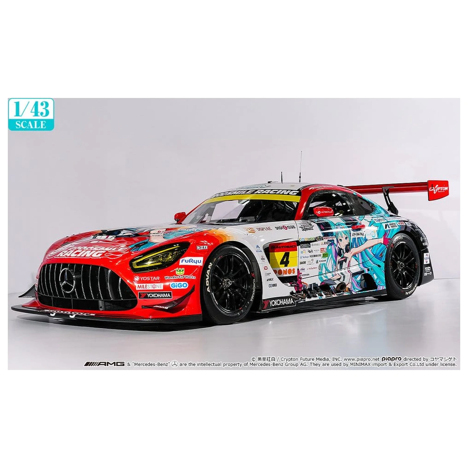 Hatsune Miku Good Smile Vehicul 1/43 AMG 2026 Season Opening Ver. poza produsului