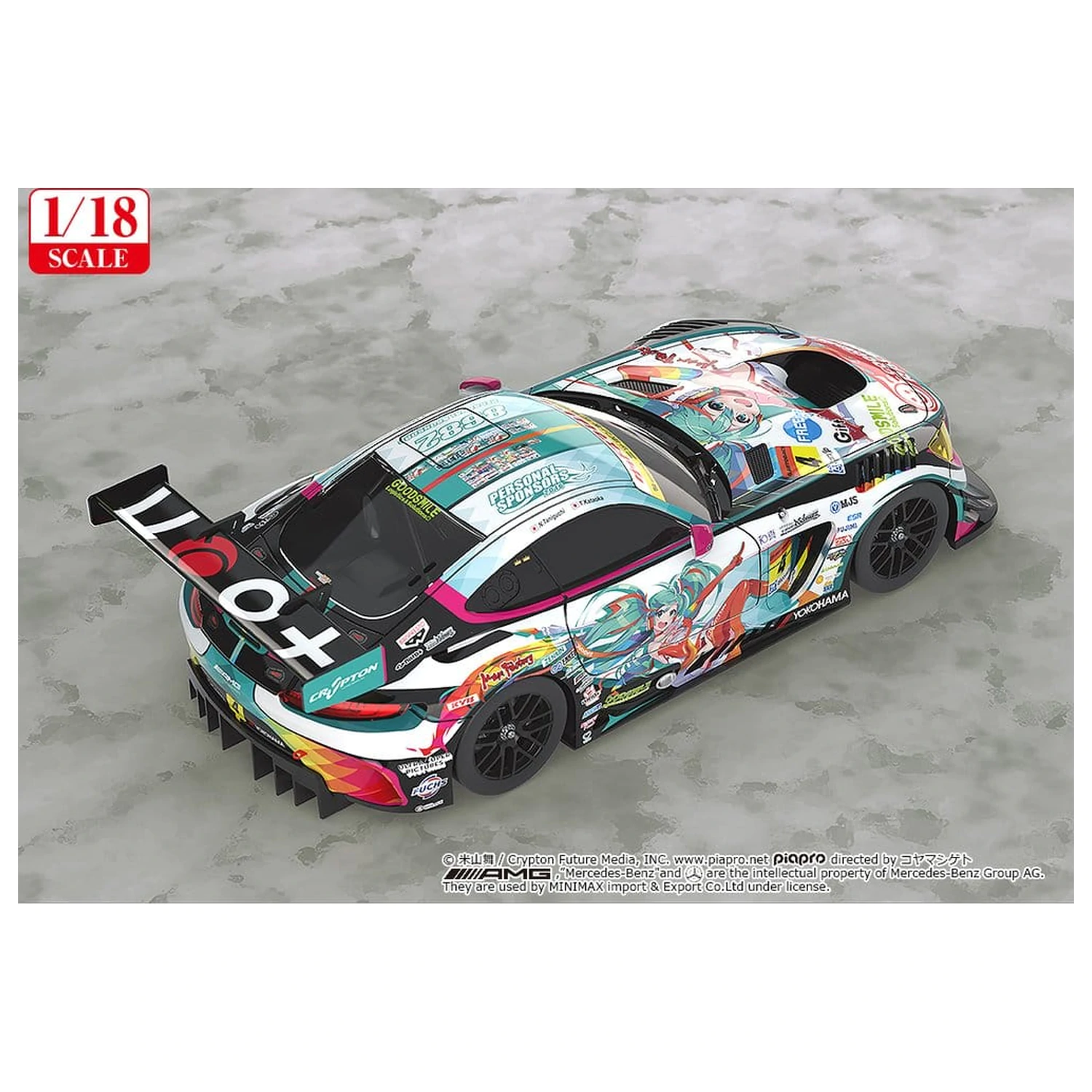Hatsune Miku GT Project Vehicul 1/18 Good Smile Hatsune Miku AMG 2016 SUPER GT Ver. 26 cm poza produsului