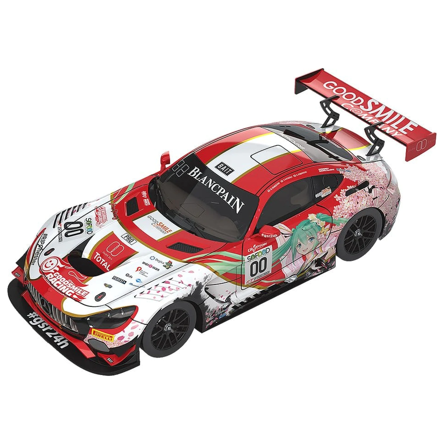 Hatsune Miku GT Project Vehicul 1/18 Good Smile Hatsune Miku AMG 2017 SPA24H Ver. 26 cm poza produsului