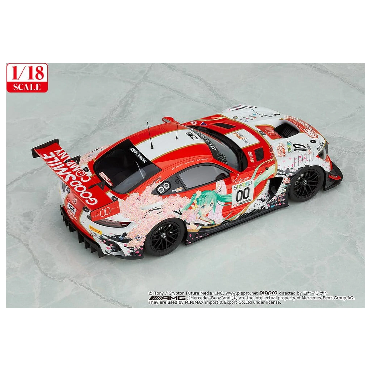 Hatsune Miku GT Project Vehicul 1/18 Good Smile Hatsune Miku AMG 2017 SPA24H Ver. 26 cm poza produsului