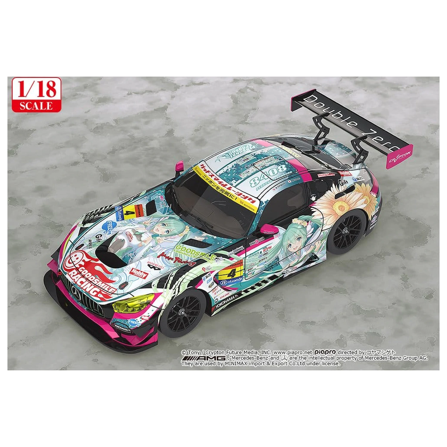 Hatsune Miku GT Project Vehicle 1/18 Good Smile Hatsune Miku AMG 2017 SUPER GT Ver. 26 cm poza produsului
