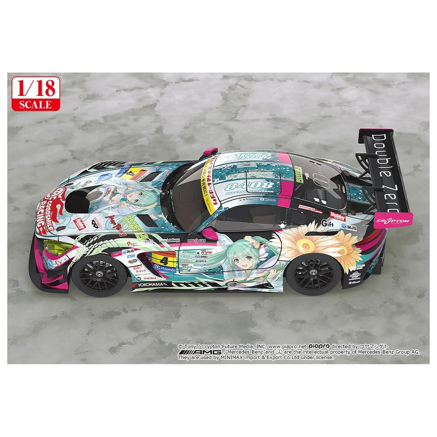 Hatsune Miku GT Project Vehicle 1/18 Good Smile Hatsune Miku AMG 2017 SUPER GT Ver. 26 cm poza produsului