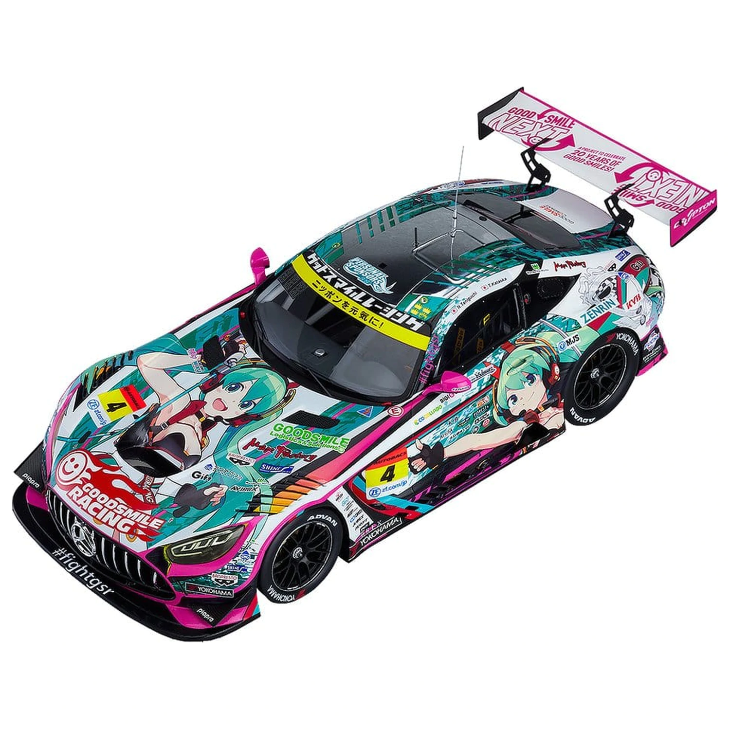 Hatsune Miku GT Project Vehicle 1/18 Good Smile Hatsune Miku AMG 2020 SUPER GT Okayama Test Ver. 26 cm poza produsului