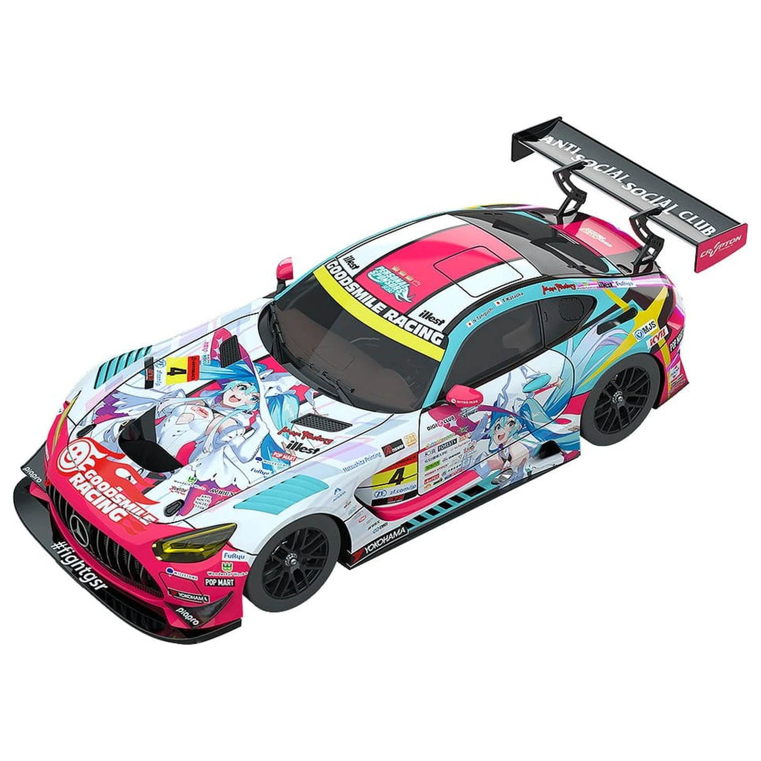 Hatsune Miku GT Project Vehicle 1/18 Good Smile Hatsune Miku AMG 2024 Season Opening Ver. 26 cm poza produsului