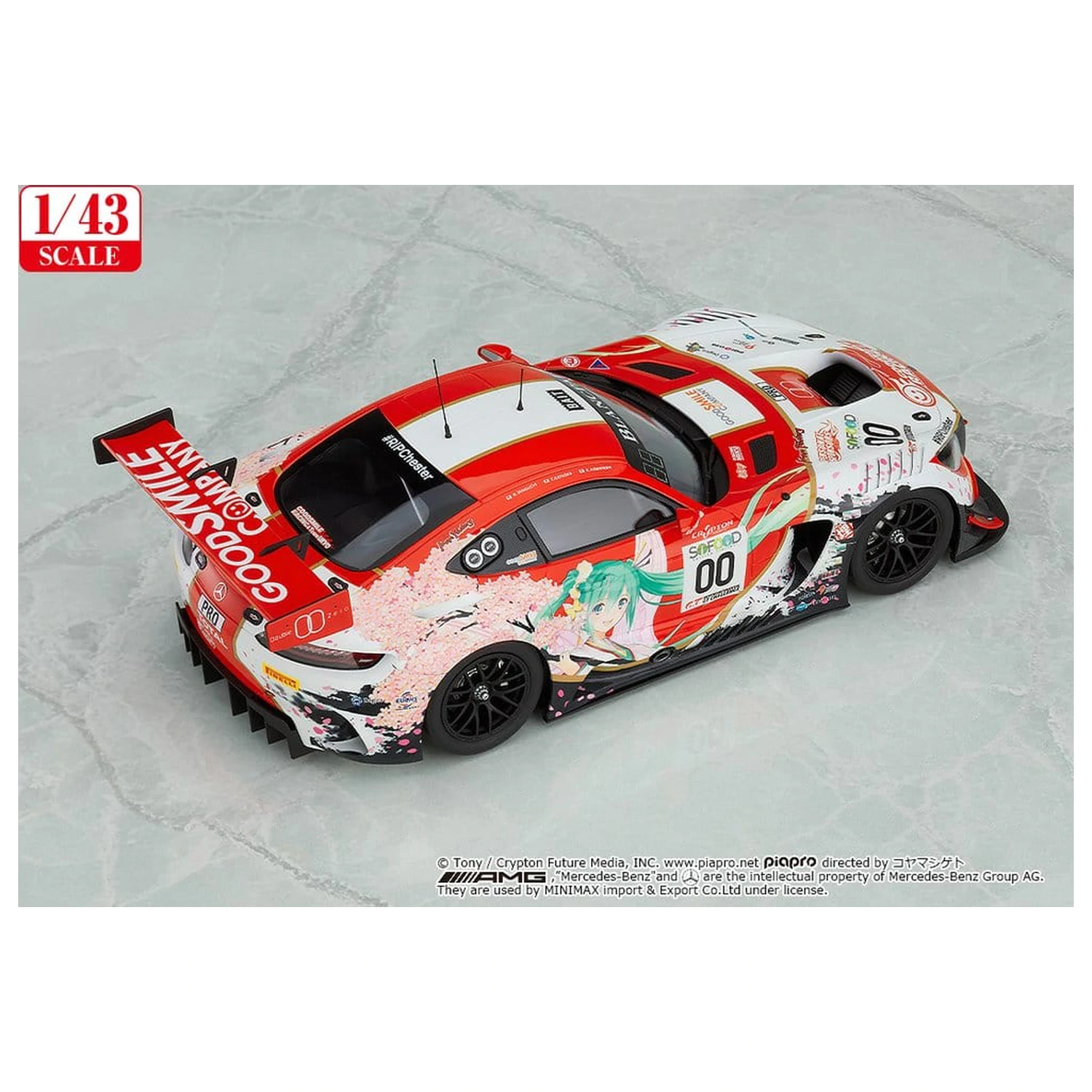 Hatsune Miku GT Project Vehicul 1/43 Good Smile Hatsune Miku AMG 2017 SPA24H Ver. 11 cm poza produsului