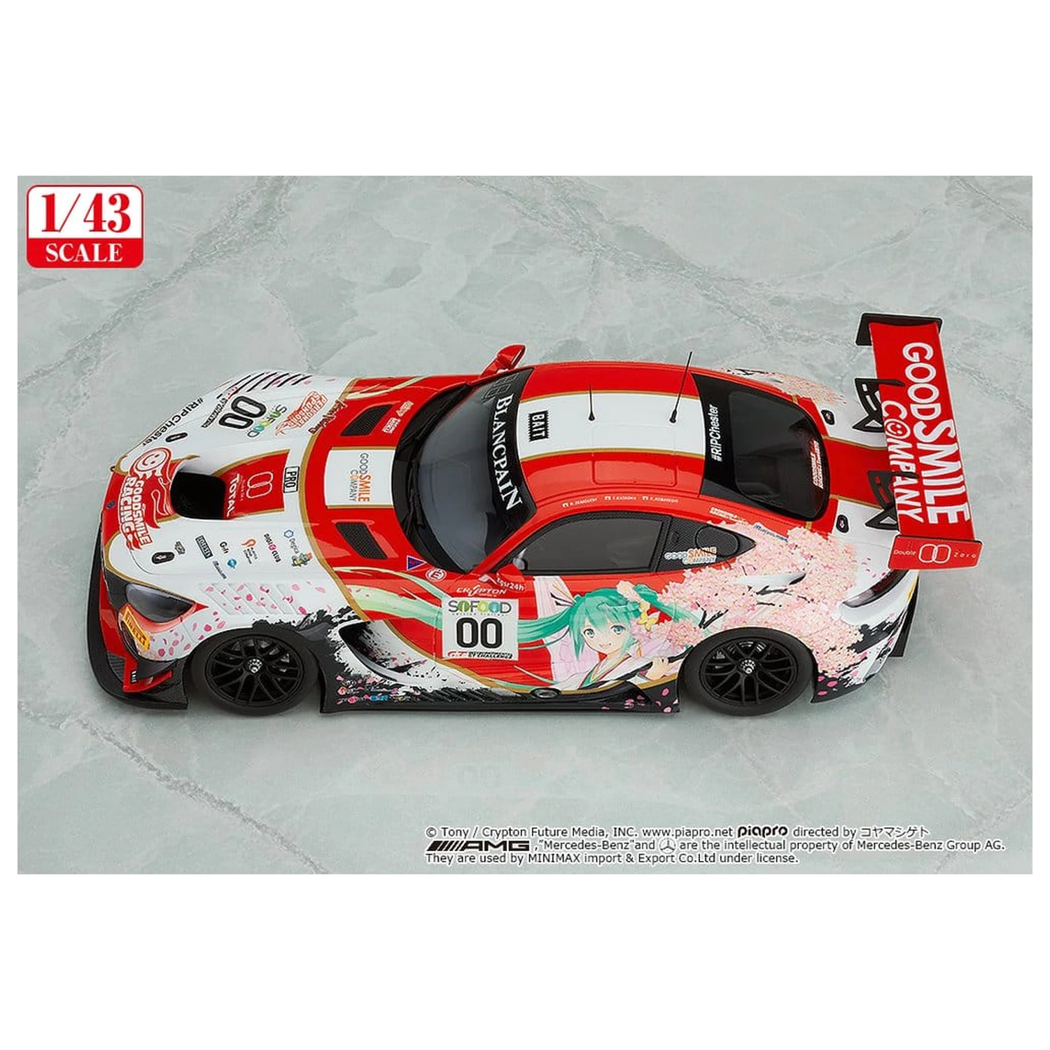 Hatsune Miku GT Project Vehicul 1/43 Good Smile Hatsune Miku AMG 2017 SPA24H Ver. 11 cm poza produsului