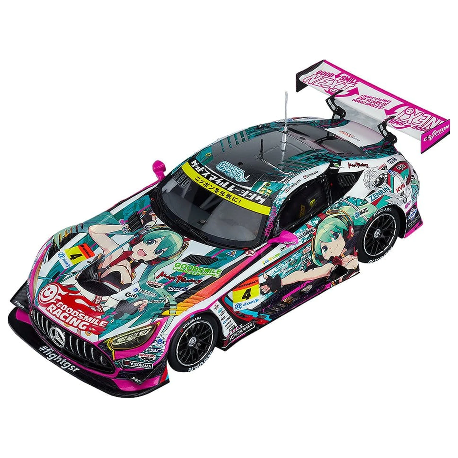 Hatsune Miku GT Project Vehicul 1/43 Good Smile Hatsune Miku AMG 2020 SUPER GT Okayama Test Ver. 11 cm poza produsului