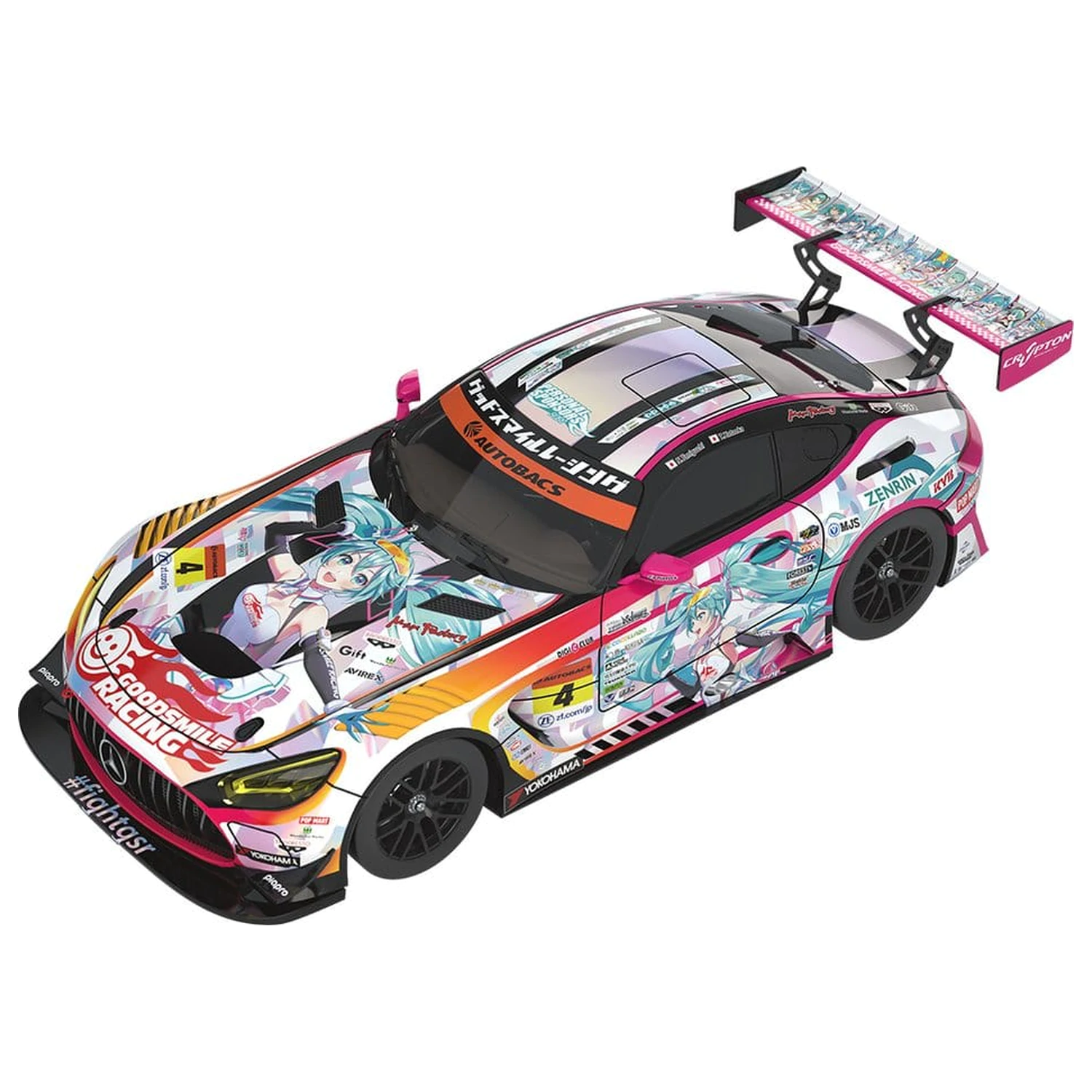 Hatsune Miku GT Project Vehicle 1/43 Good Smile Hatsune Miku AMG 2021 SUPER GT 100th Race Commemorative Ver. 11 cm poza produsului