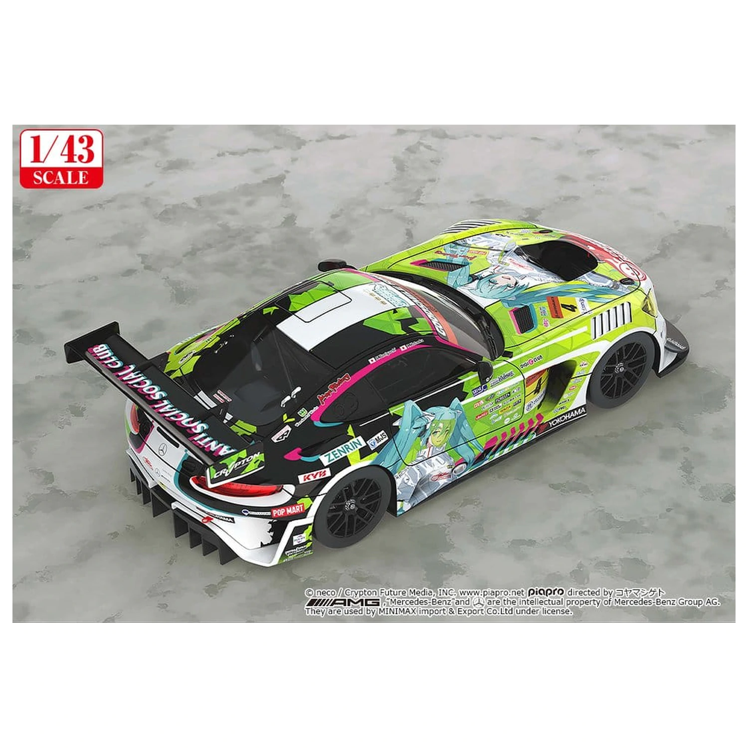 Hatsune Miku GT Project Vehicul 1/43 Good Smile Hatsune Miku AMG 2022 Season Opening Ver. 11 cm poza produsului