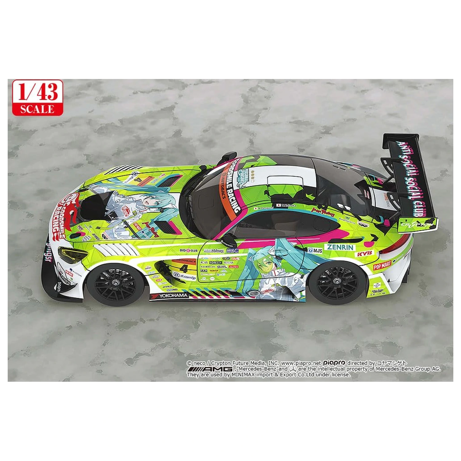 Hatsune Miku GT Project Vehicul 1/43 Good Smile Hatsune Miku AMG 2022 Season Opening Ver. 11 cm poza produsului