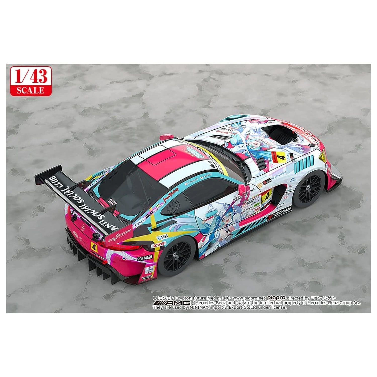 Hatsune Miku GT Project Vehicle scară 1/43 Good Smile Hatsune Miku AMG 2024 Season Opening Ver. 11 cm poza produsului