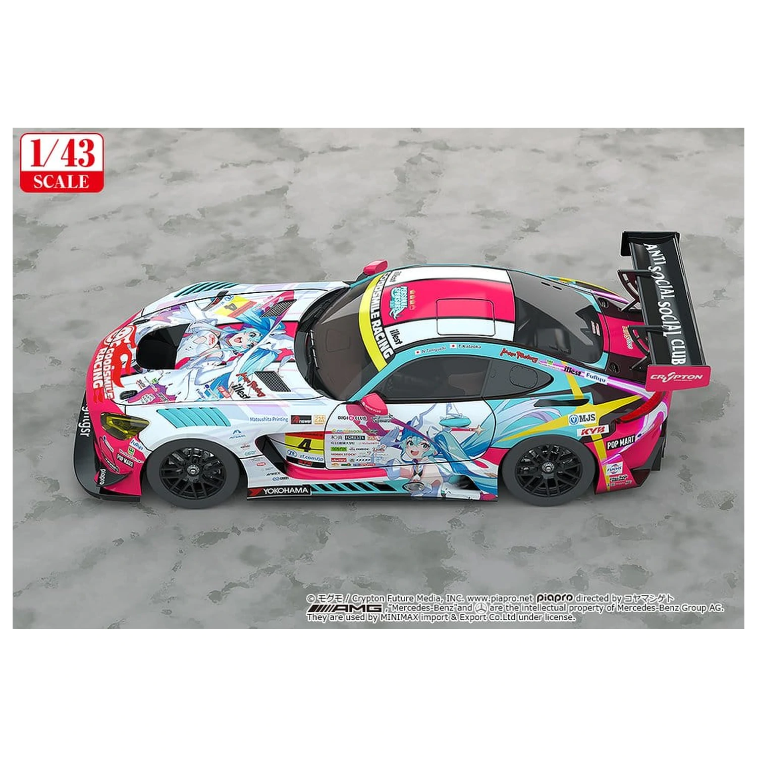 Hatsune Miku GT Project Vehicle scară 1/43 Good Smile Hatsune Miku AMG 2024 Season Opening Ver. 11 cm poza produsului