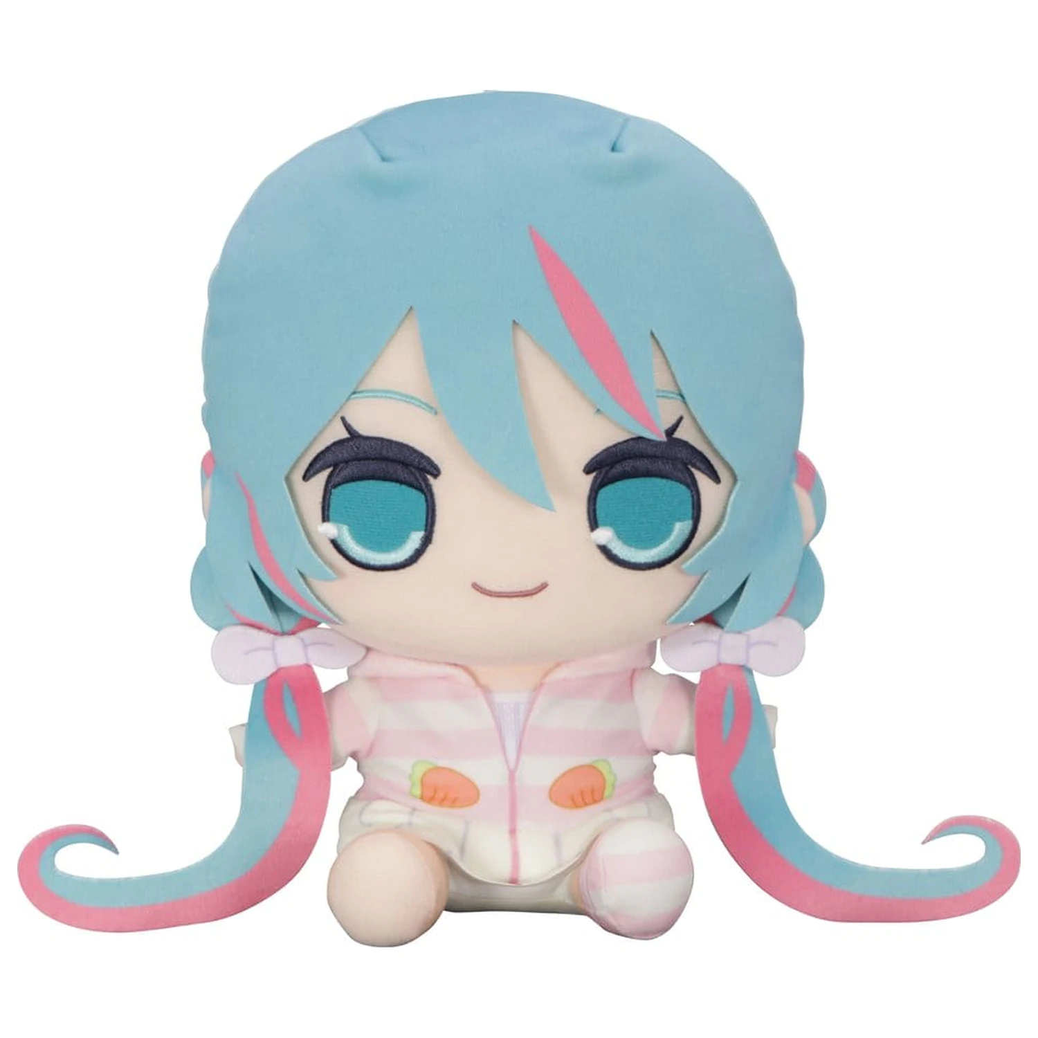 Hatsune Miku Kyurumaru figurină mare de pluș în pijamale cu glugă cu urechi de iepure 28 cm poza produsului