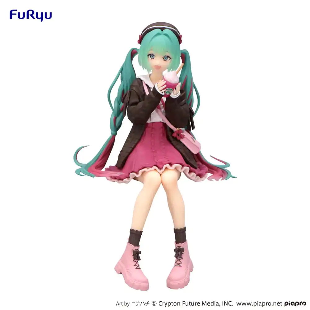 Statuie PVC Opritor de Tăiței Hatsune Miku Autumn Date Pink Color Ver. 14 cm poza produsului