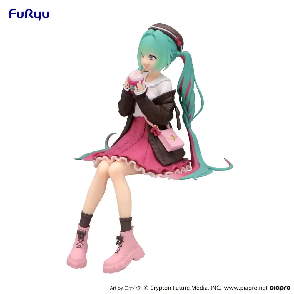 Statuie PVC Opritor de Tăiței Hatsune Miku Autumn Date Pink Color Ver. 14 cm poza produsului
