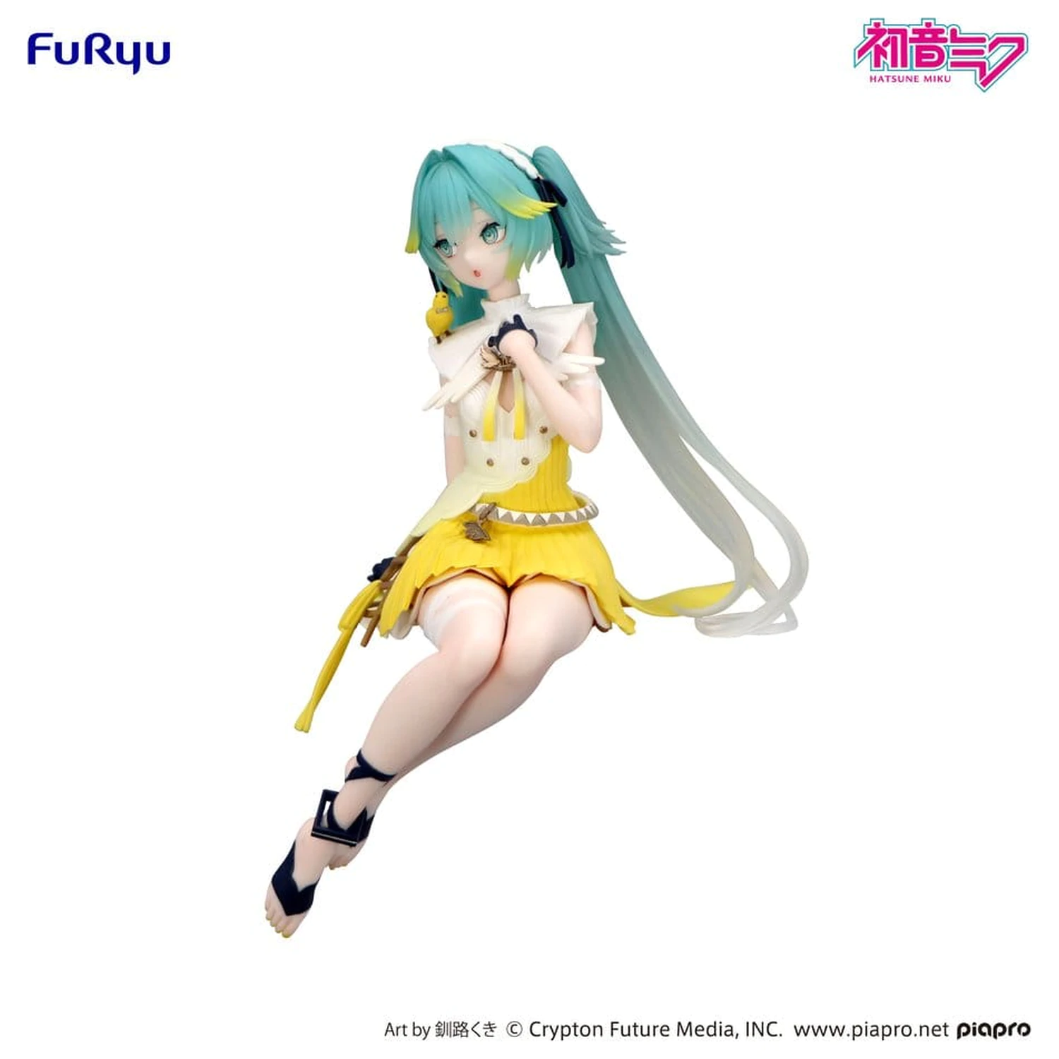 Hatsune Miku Noodle Stopper statuie PVC Canary Bird heo exclusive 14 cm poza produsului