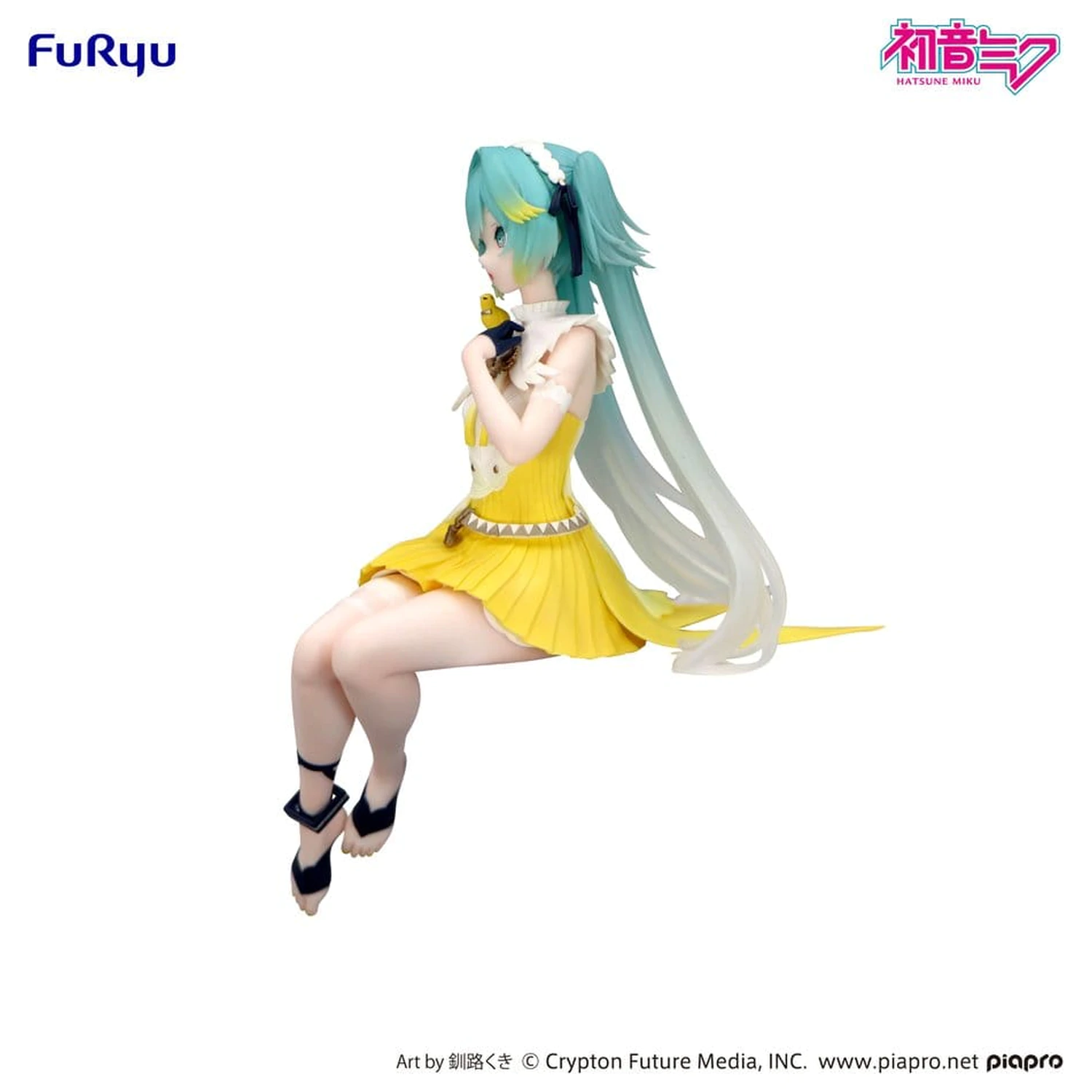 Hatsune Miku Noodle Stopper statuie PVC Canary Bird heo exclusive 14 cm poza produsului