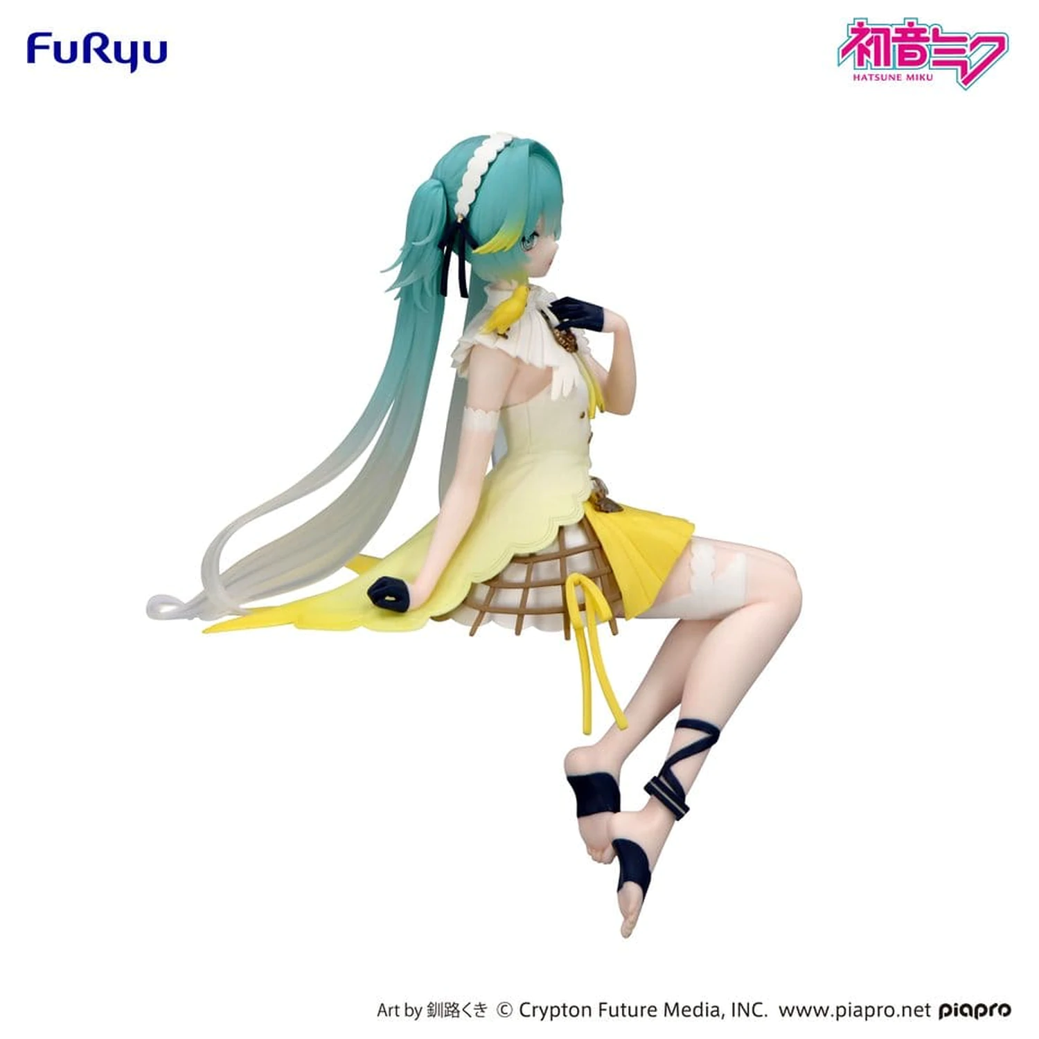 Hatsune Miku Noodle Stopper statuie PVC Canary Bird heo exclusive 14 cm poza produsului