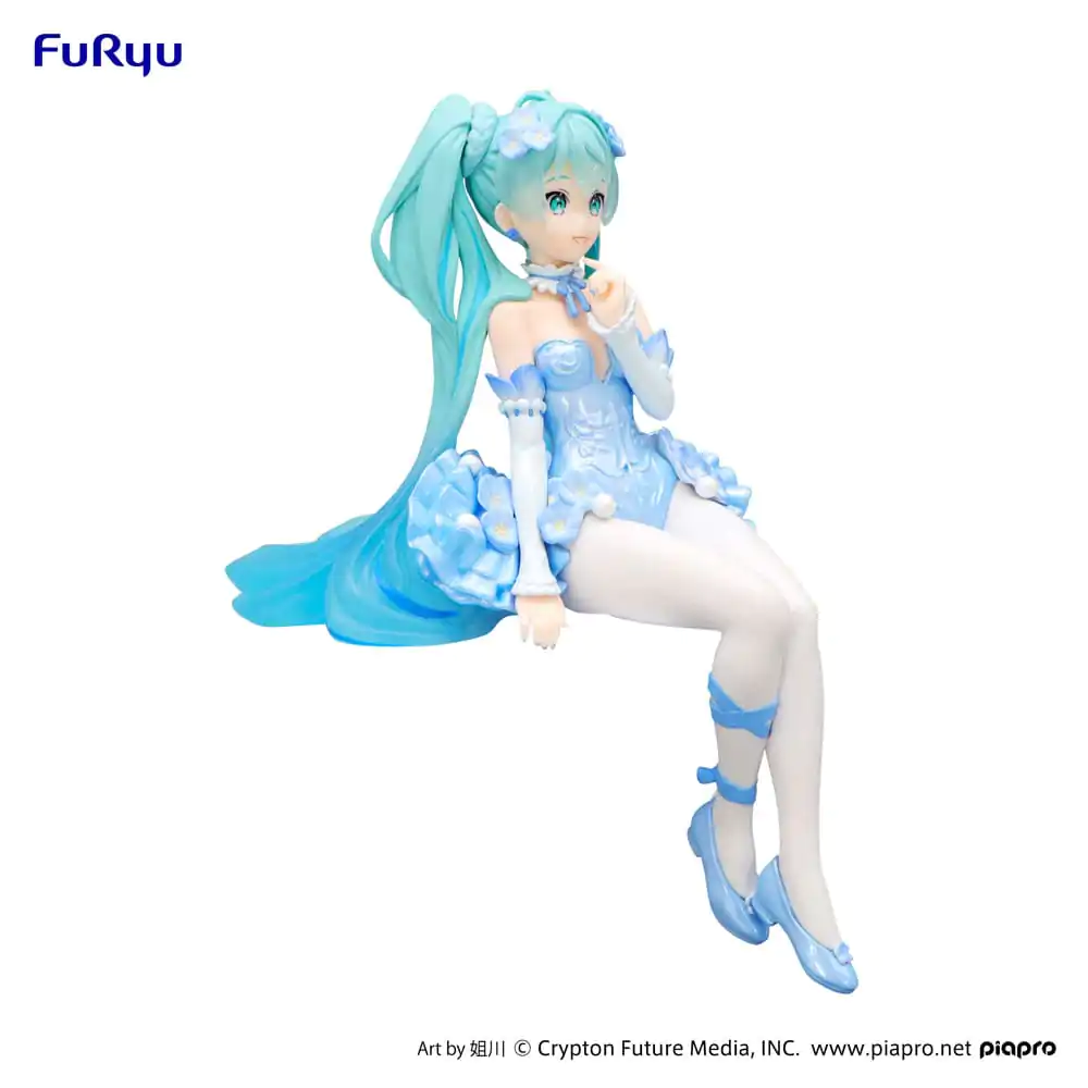 Statuie PVC opritor de tăiței Hatsune Miku Zâna Florilor Nemophila Pail Albastru Culoare Ver. 15 cm poza produsului