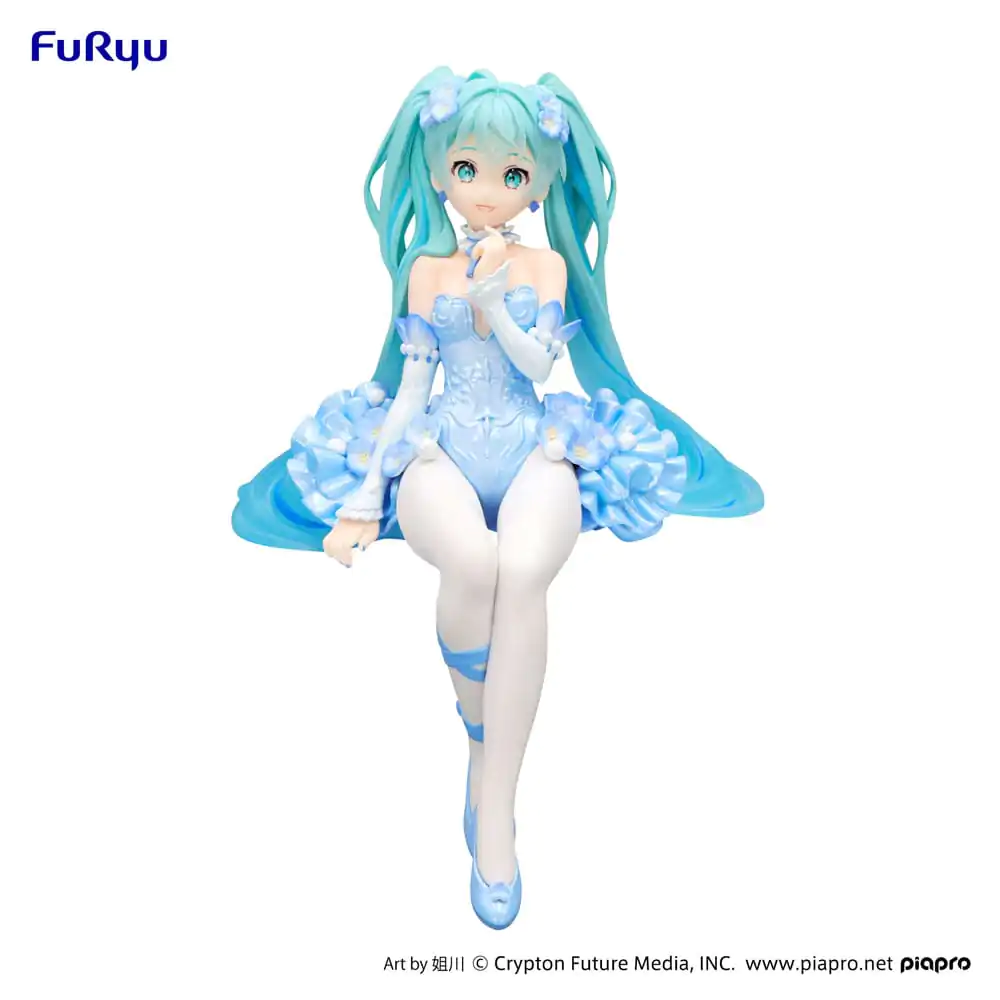 Statuie PVC opritor de tăiței Hatsune Miku Zâna Florilor Nemophila Pail Albastru Culoare Ver. 15 cm poza produsului