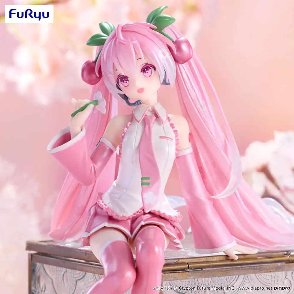 Statuie PVC opritor de tăiței Hatsune Miku Sakura Miku 2024 Pearl Color Ver. 15 cm poza produsului