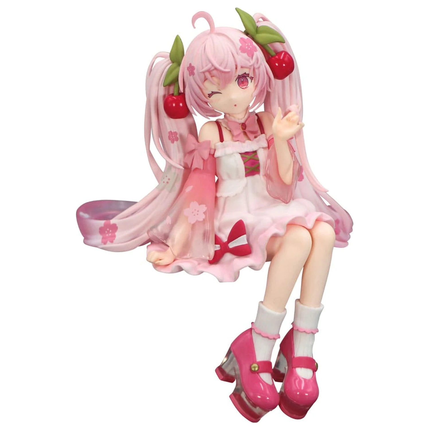 Hatsune Miku Noodle Stopper statueta PVC Sakura Miku 2025 Wink Ver. 14 cm poza produsului