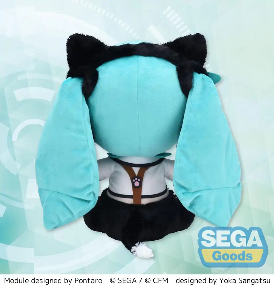 Hatsune Miku Project Diva Arcade Future Tone Fuwa Petit Figurina de plus Hatsune Miku Kitty Cat LL 30 cm poza produsului
