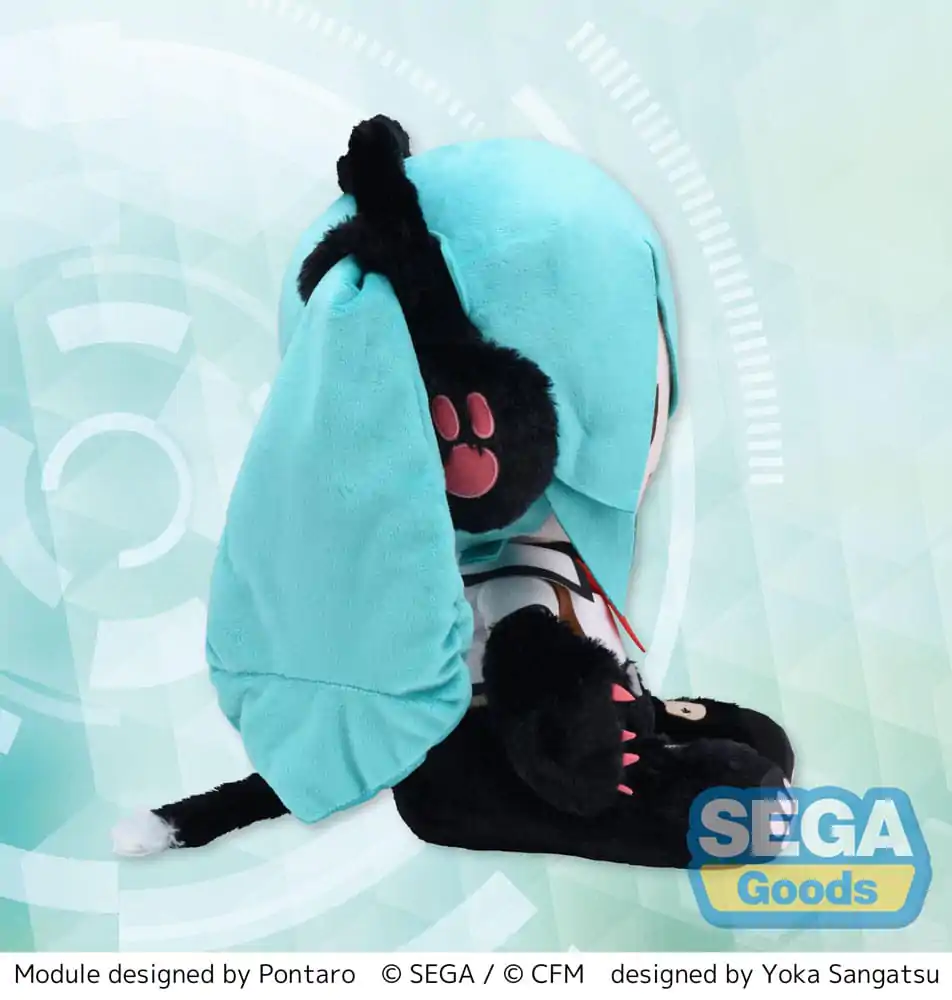Hatsune Miku Project Diva Arcade Future Tone Fuwa Petit Figurina de plus Hatsune Miku Kitty Cat LL 30 cm poza produsului