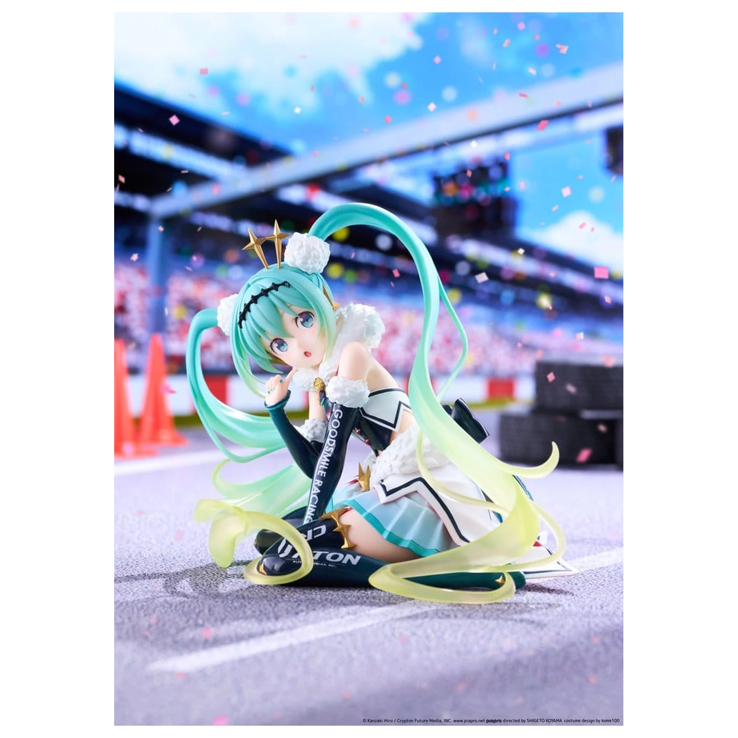 Hatsune Miku Taito Kuji figurina PVC Racing Miku 2018 Ver. Round 8 13 cm poza produsului