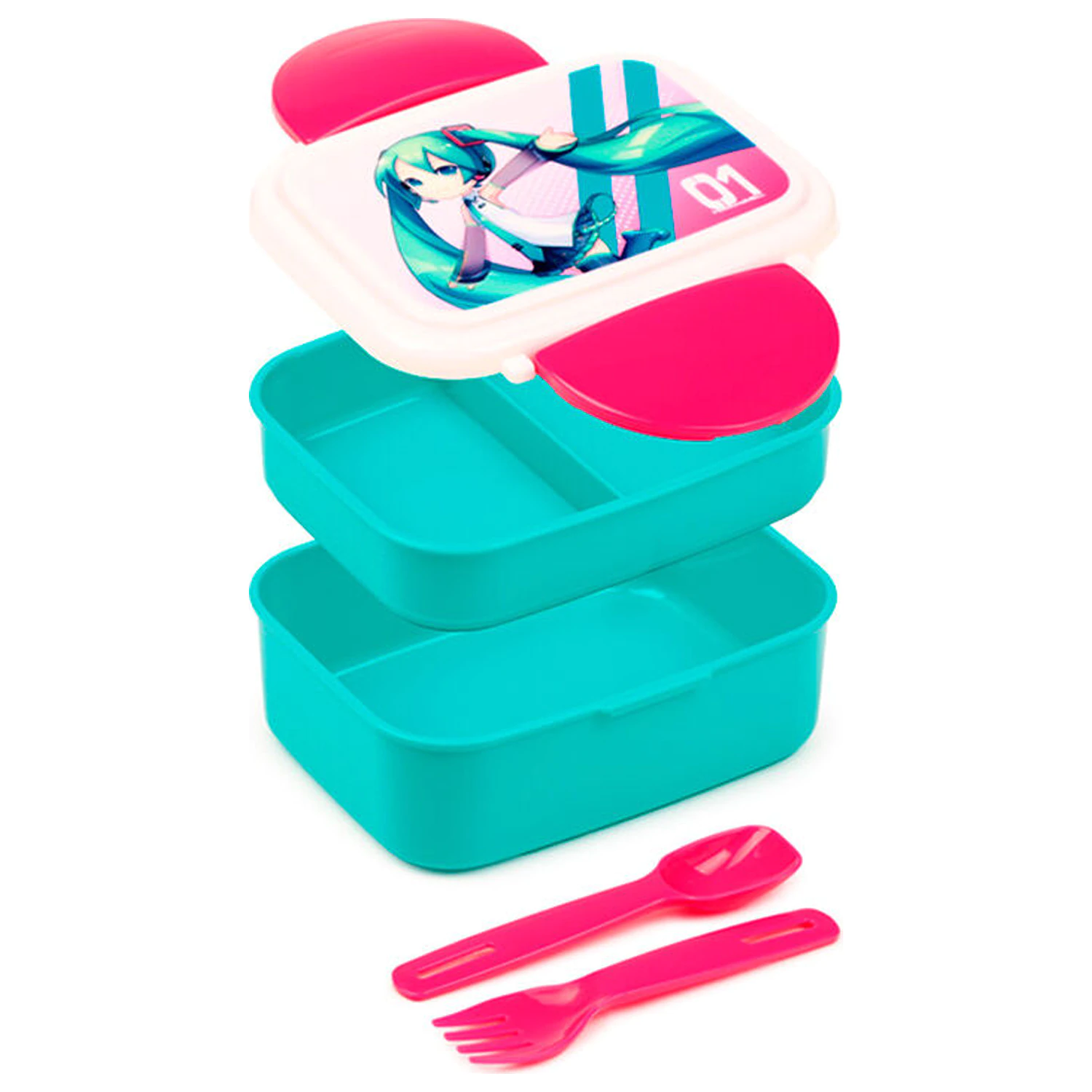 Hatsune Miku cutie de pranz si tacamuri poza produsului