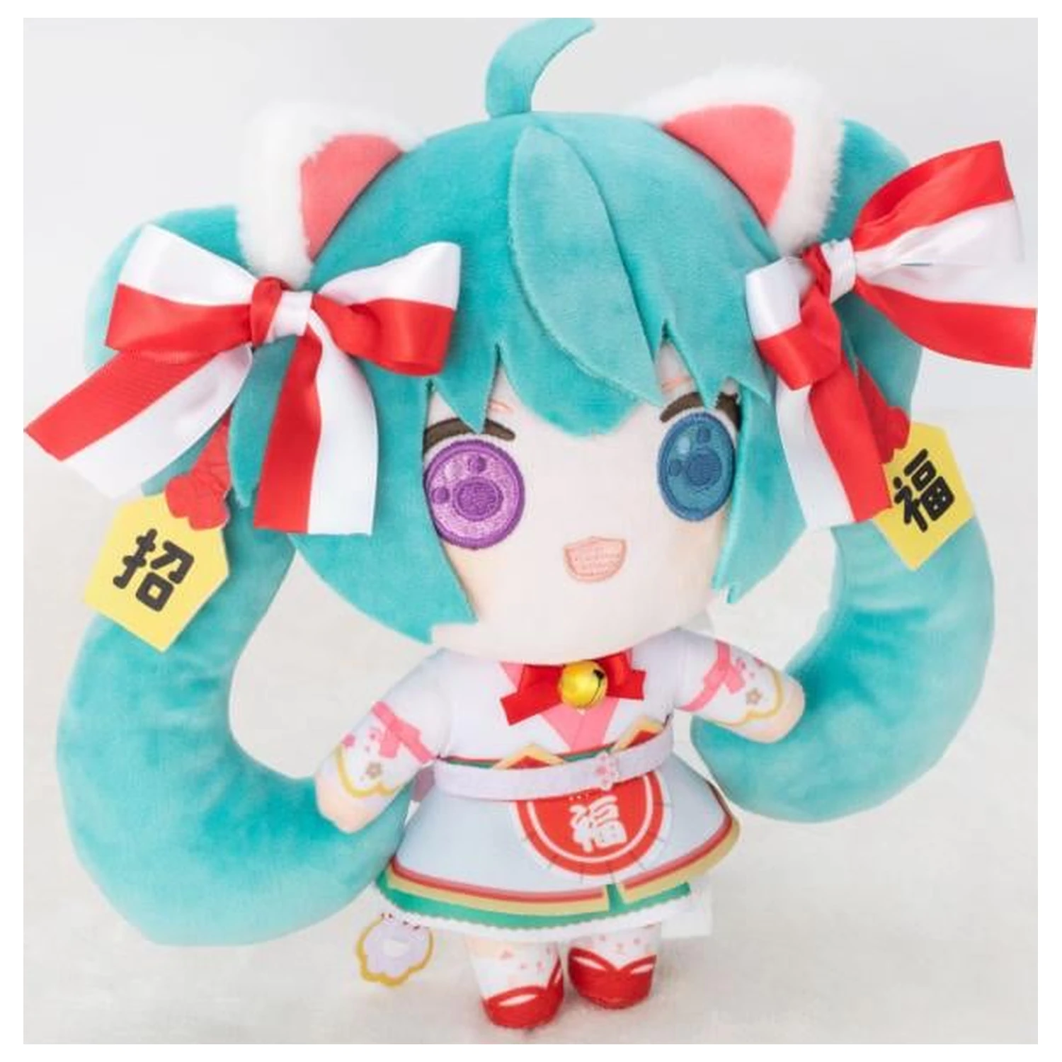 Plus Hatsune Miku x Maneki-Neko White Cat 22cm poza produsului