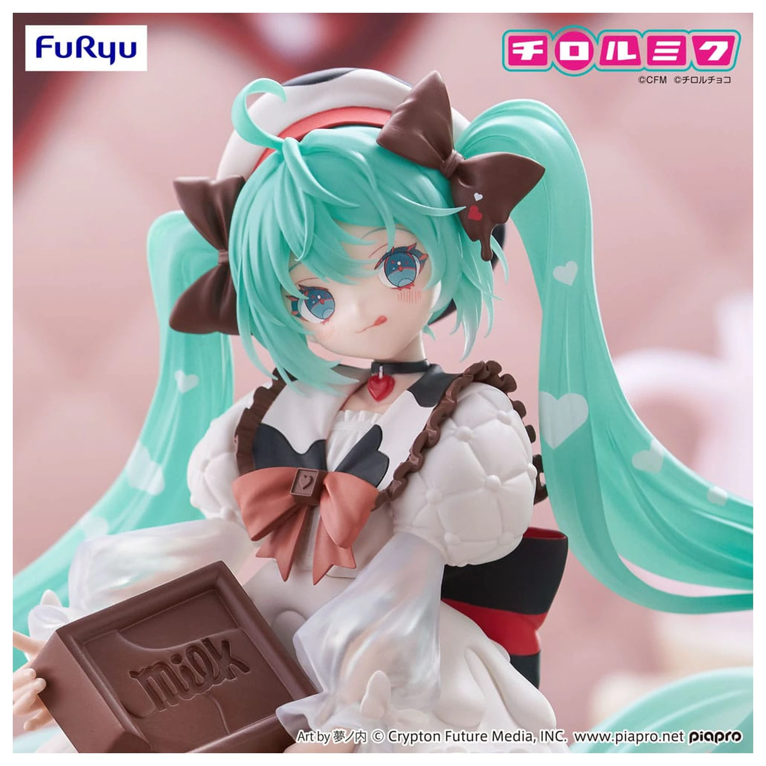 Statueta PVC Hatsune Miku x Tirol Choco Trio-Try-iT Hatsune Miku Milk Ver. 18 cm poza produsului