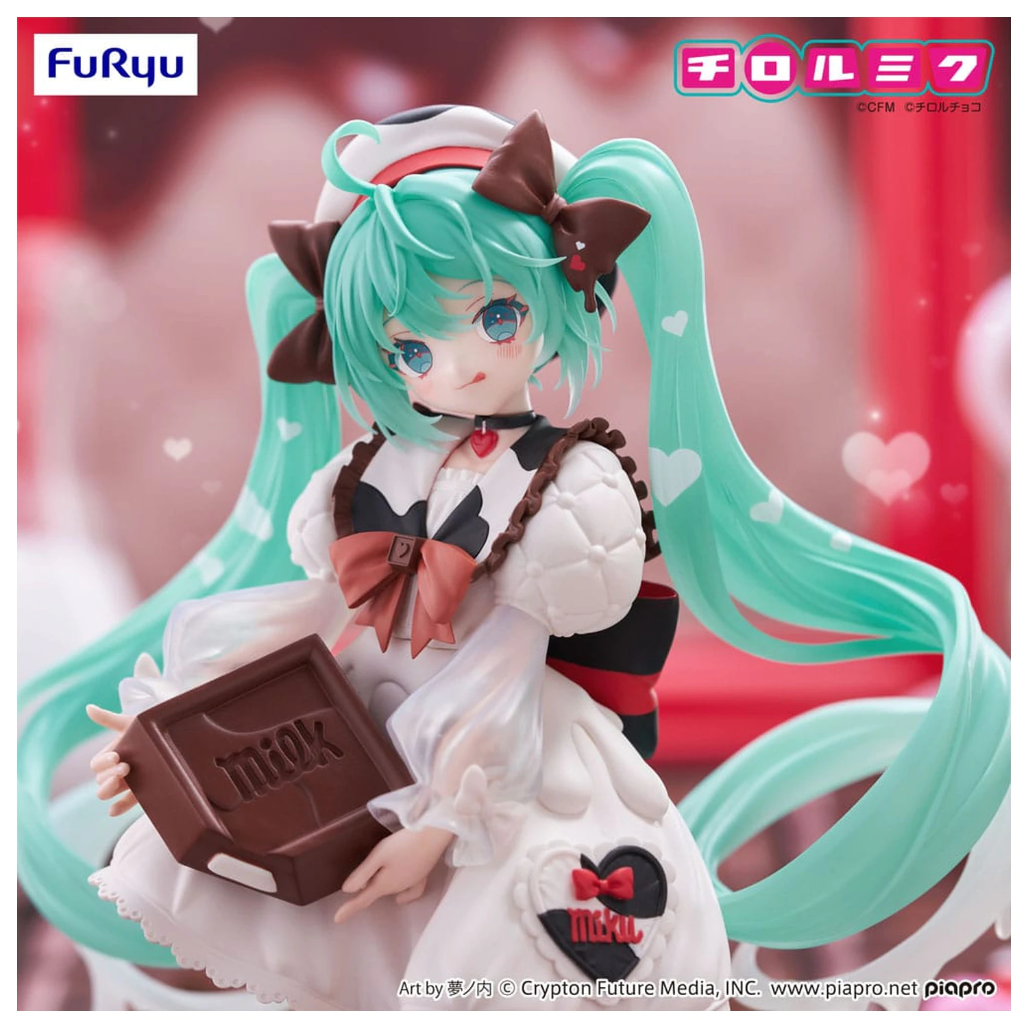 Statueta PVC Hatsune Miku x Tirol Choco Trio-Try-iT Hatsune Miku Milk Ver. 18 cm poza produsului