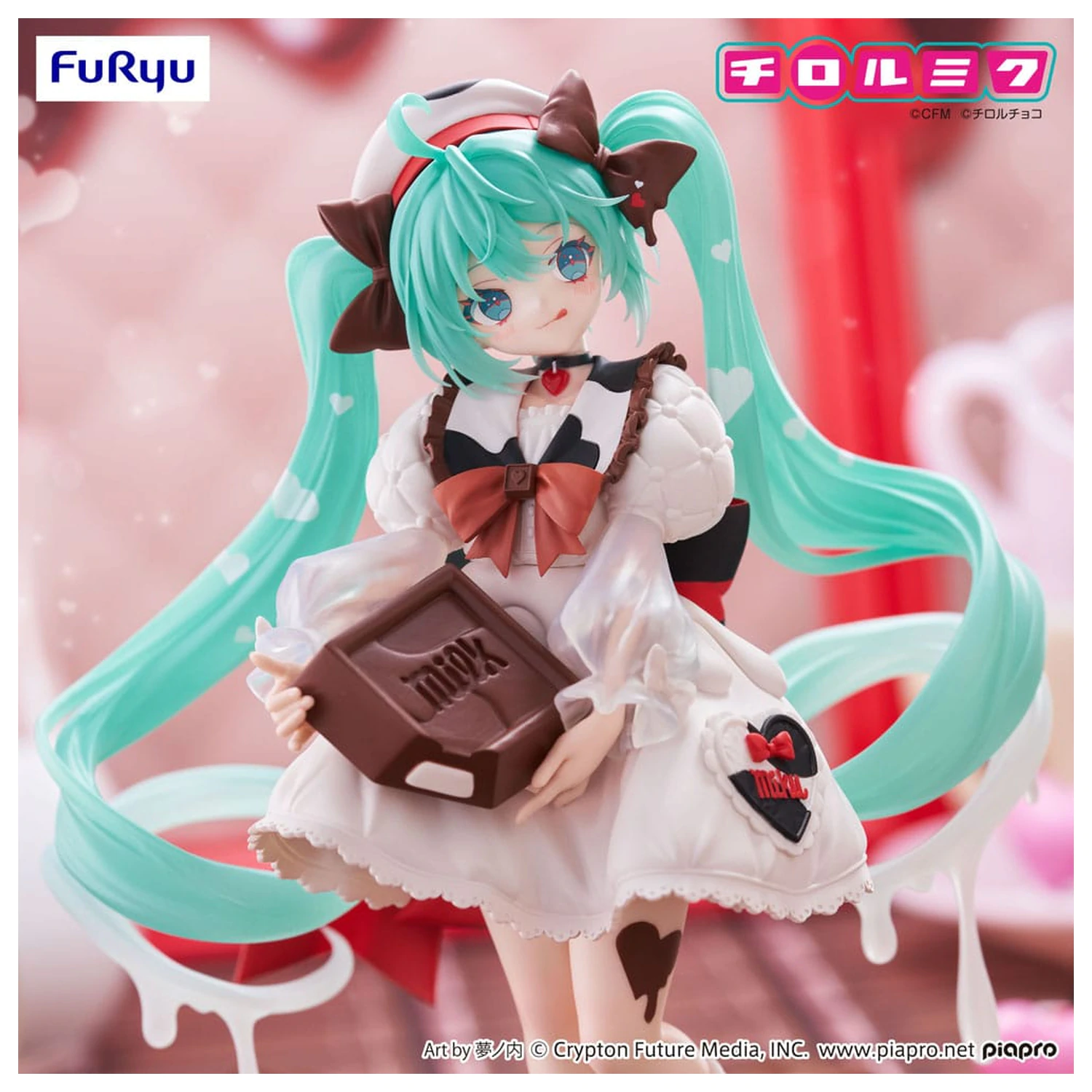 Statueta PVC Hatsune Miku x Tirol Choco Trio-Try-iT Hatsune Miku Milk Ver. 18 cm poza produsului