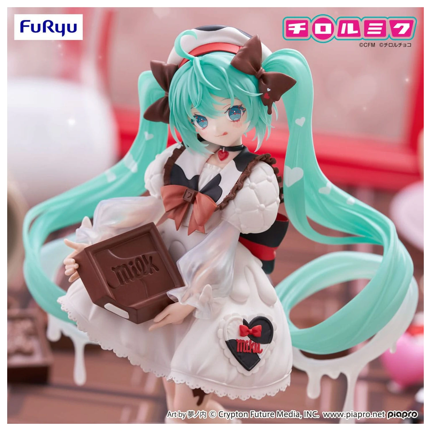 Statueta PVC Hatsune Miku x Tirol Choco Trio-Try-iT Hatsune Miku Milk Ver. 18 cm poza produsului
