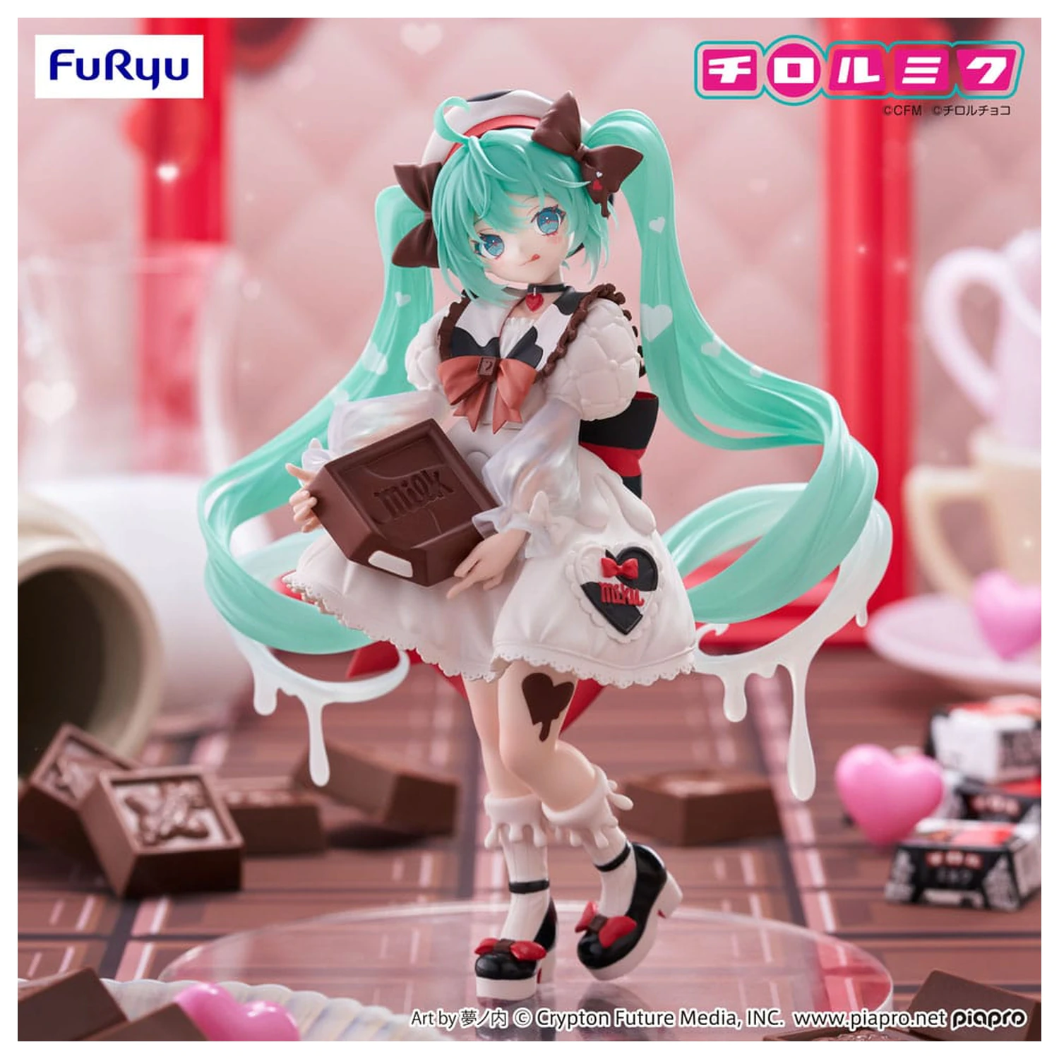 Statueta PVC Hatsune Miku x Tirol Choco Trio-Try-iT Hatsune Miku Milk Ver. 18 cm poza produsului