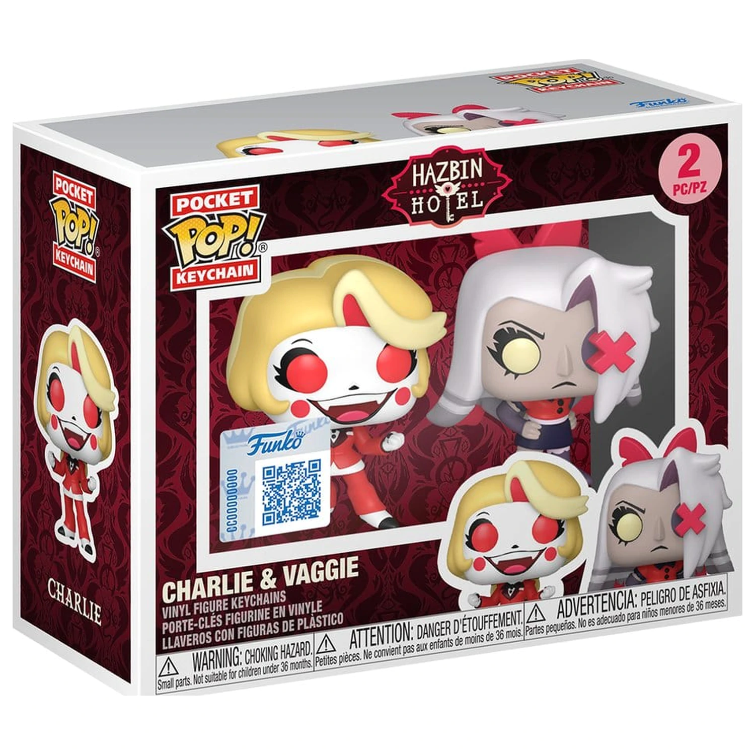 Hazbin Hotel Funko POP! breloc din vinil pachet de 2 Charlie si Vaggie 4 cm poza produsului
