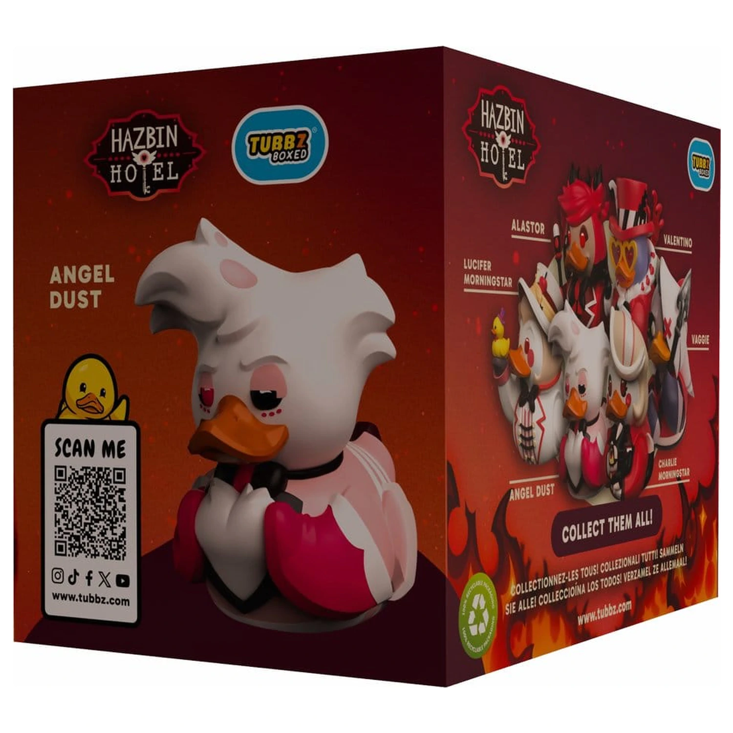 Hazbin Hotel Tubbz figura PVC Angel Dust, editie in cutie, 10 cm poza produsului