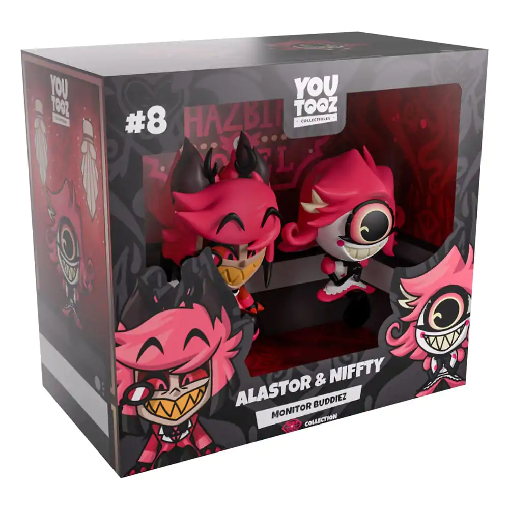 Hazbin Hotel Vinyl Figures Alastor & Niffty Monitor Buddiez Figurine de vinil poza produsului
