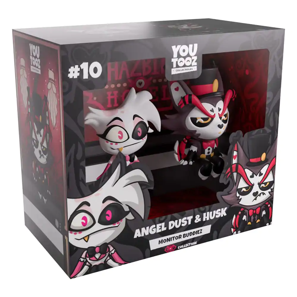Figurine de Vinil Hazbin Hotel Angel Dust & Husk Monitor Buddiez poza produsului