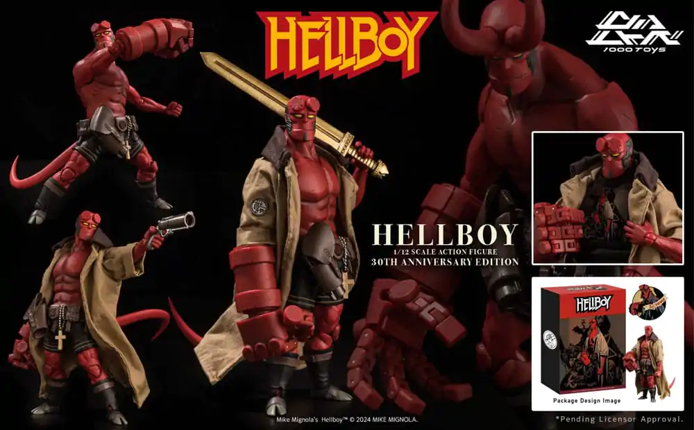 Figurină Acțiune Hellboy 1/12 Hellboy Ediția Aniversară 30 de Ani 19 cm poza produsului