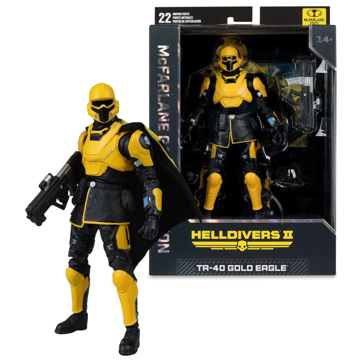 Helldivers II McFarlane Gaming Edition figurina de actiune T4-40 Gold Eagle 18 cm poza produsului